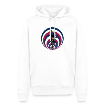 BMX USA - Männer Premium Bio Hoodie - Weiß - Vorne - Nico (187cm)