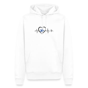 starfish heartbeat - Men’s Premium Organic Hoodie - white - Front - Nico (187cm)