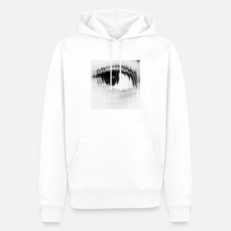 design8 - Sweat à capuche Premium bio Homme - blanc