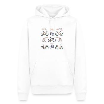 Vintage Bike Bike - Men’s Premium Organic Hoodie - white - Front - Nico (187cm)
