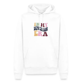 depression era - Männer Premium Bio Hoodie - Weiß - Vorne - Nico (187cm)