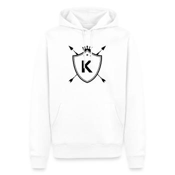 wappen k - Männer Premium Bio Hoodie - Weiß - Vorne - Nico (187cm)