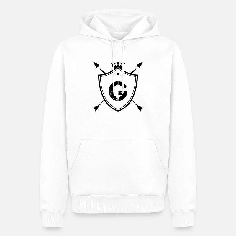 wappen g - Männer Premium Bio Hoodie - Weiß