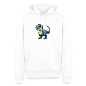 Dinosaure Animal Sauvage - Sweat à capuche Premium bio Homme - blanc - Devant - Nico (187cm)
