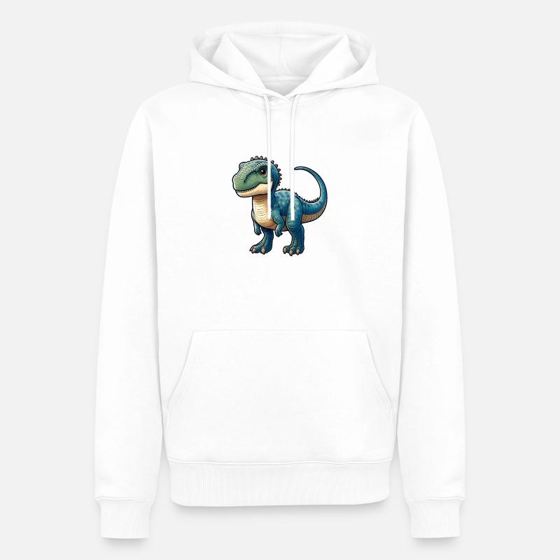 Wildtier-Dinosaurier - Männer Premium Bio Hoodie - Weiß