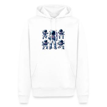 Space Travel - Astroanut Moon Planet - Men’s Premium Organic Hoodie - white - Front - Nico (187cm)