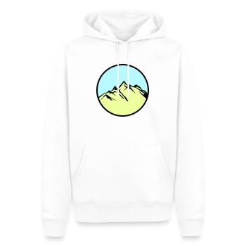 Montagnes Montagnes - Sweat à capuche Premium bio Homme - blanc - Devant - Nico (187cm)
