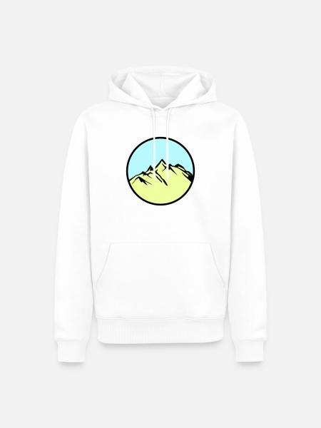 mountains mountains - Men’s Premium Organic Hoodie - white