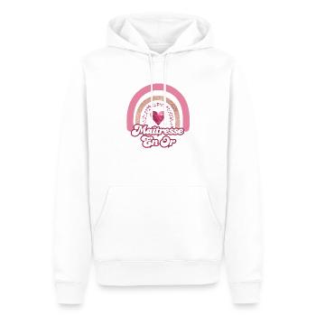 Rose Rainbow Gold Tafelaufsatz - Tafelaufsatz Geschenk - Männer Premium Bio Hoodie - Weiß - Vorne - Nico (187cm)