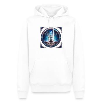 Baum des Lebens am Ozean - Männer Premium Bio Hoodie - Weiß - Vorne - Nico (187cm)