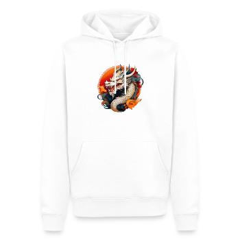 Wildes wütendes Tier Drache kämpferische Motivation - Männer Premium Bio Hoodie - Weiß - Vorne - Nico (187cm)