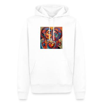Farben der Liebe und Verbundenheit - Männer Premium Bio Hoodie - Weiß - Vorne - Nico (187cm)