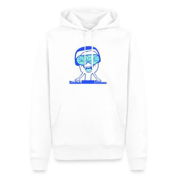 DJ Daten Mikrochip Sonnenbrille Brille Party Musik - Männer Premium Bio Hoodie - Weiß - Vorne - Nico (187cm)