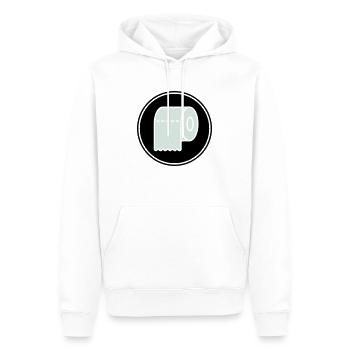 Papier toilette Icône de papier toilette - Sweat à capuche Premium bio Homme - blanc - Devant - Nico (187cm)