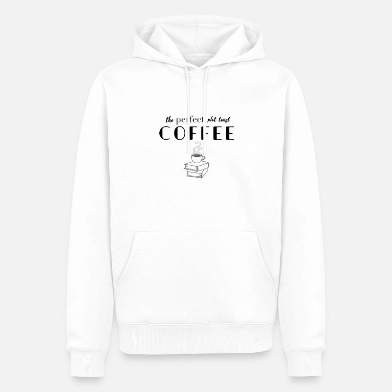 Plot twist Coffee - Männer Premium Bio Hoodie - Weiß