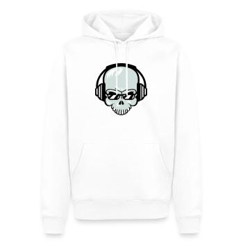 Schädel Skelett Totenkopf Horror Halloween Kopf - Männer Premium Bio Hoodie - Weiß - Vorne - Nico (187cm)