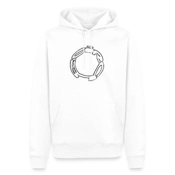 Cercle Graff (noir et blanc) - Sweat à capuche Premium bio Homme - blanc - Devant - Nico (187cm)