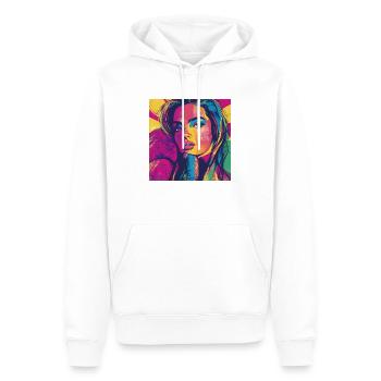 Artful Pop Art Elephant & Woman Design Elegant - Men’s Premium Organic Hoodie - white - Front - Nico (187cm)