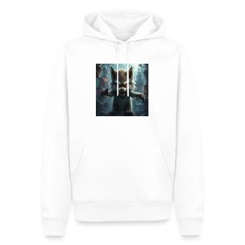 Monster 2 - Männer Premium Bio Hoodie - Weiß - Vorne - Nico (187cm)