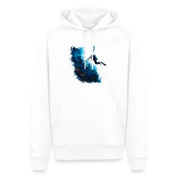 La plongée, une aventure sous-marine - Sweat à capuche Premium bio Homme - blanc - Devant - Nico (187cm)
