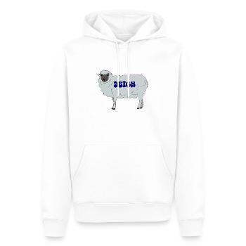 Digue - Sweat à capuche Premium bio Homme - blanc - Devant - Nico (187cm)