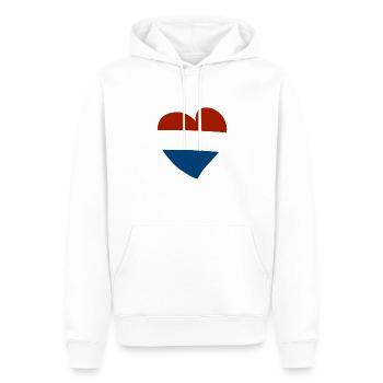 Niederlande Herz - Männer Premium Bio Hoodie - Weiß - Vorne - Nico (187cm)