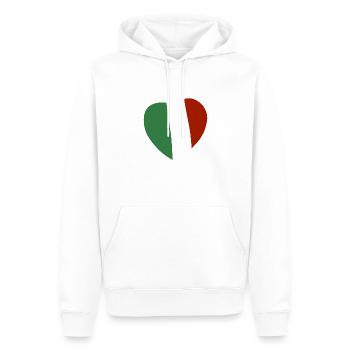 Cœur Italie - Sweat à capuche Premium bio Homme - blanc - Devant - Nico (187cm)