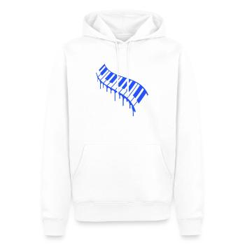 Graffiti Drop Piano Touches Instrument Musique - Sweat à capuche Premium bio Homme - blanc - Devant - Nico (187cm)