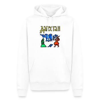 Dagestanische Folklore - Männer Premium Bio Hoodie - Weiß - Vorne - Nico (187cm)
