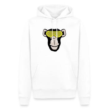 Funky Sonnenbrille Gorilla Cooler Party Affe Spaß - Männer Premium Bio Hoodie - Weiß - Vorne - Nico (187cm)