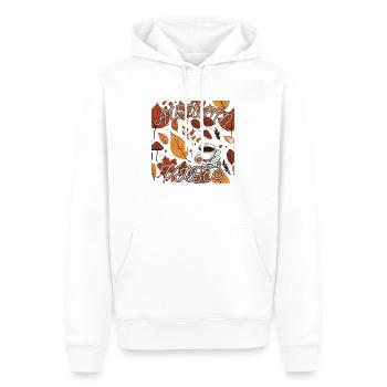 AUTUMN HERBST - Männer Premium Bio Hoodie - Weiß - Vorne - Nico (187cm)