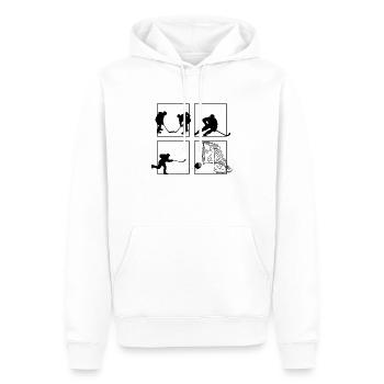 Eishockey - Männer Premium Bio Hoodie - Weiß - Vorne - Nico (187cm)