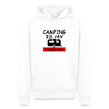 Camping - Men’s Premium Organic Hoodie - white - Front - Nico (187cm)