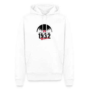 Limited edition 1932 Classic vinyle - Sweat à capuche Premium bio Homme - blanc - Devant - Nico (187cm)
