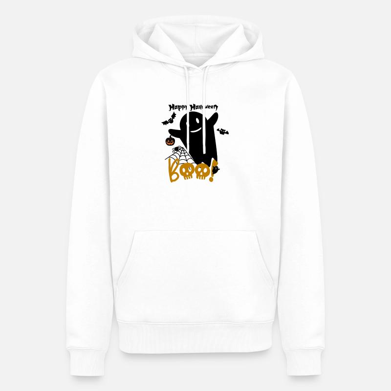 Halloween boo2 - Männer Premium Bio Hoodie - Weiß