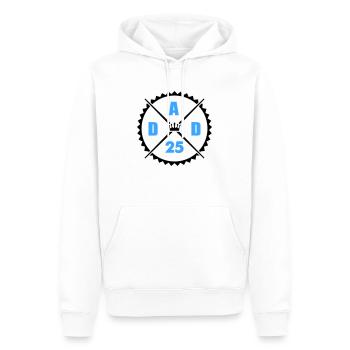 Dad 25 - Männer Premium Bio Hoodie - Weiß - Vorne - Nico (187cm)