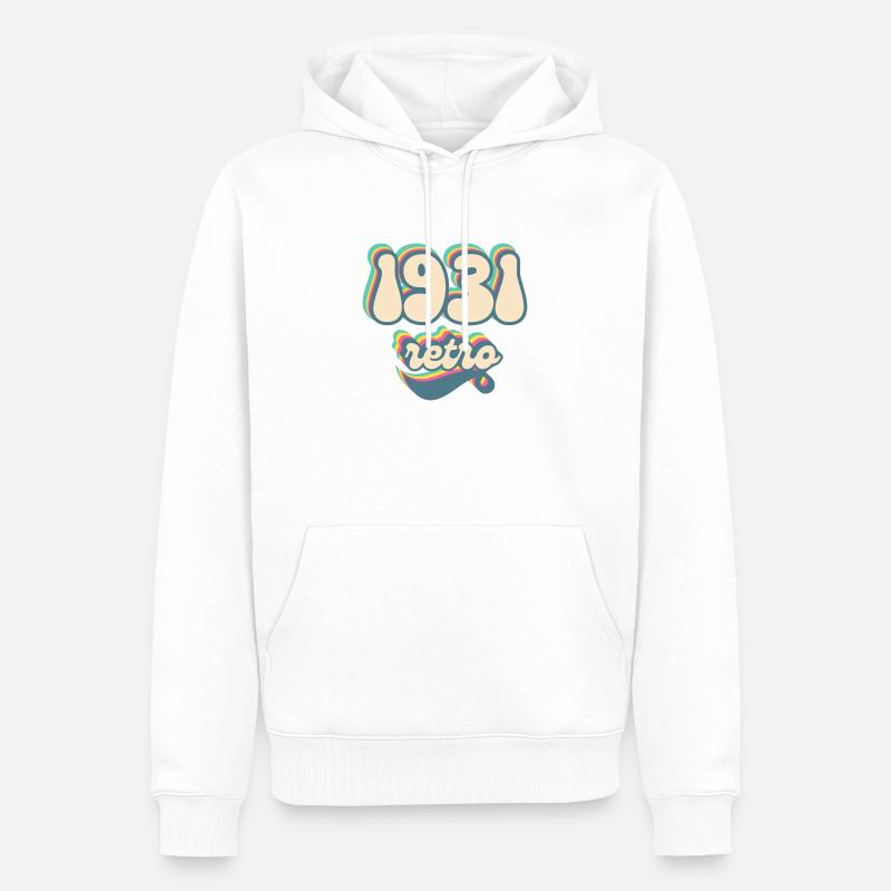 1931 retro idée cadeau - Sweat à capuche Premium bio Homme - blanc