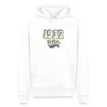 1937 retro idée cadeau - Sweat à capuche Premium bio Homme - blanc - Devant - Nico (187cm)