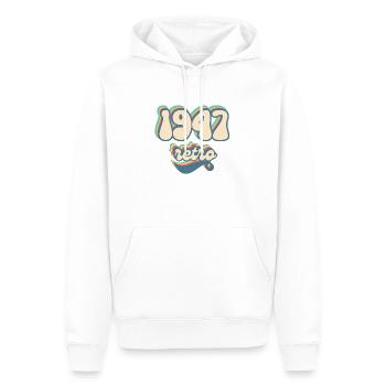 1947 retro idée cadeau - Sweat à capuche Premium bio Homme - blanc - Devant - Nico (187cm)