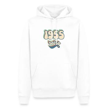 1955 Retro Geschenkidee - Männer Premium Bio Hoodie - Weiß - Vorne - Nico (187cm)