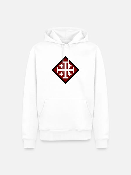 Jerusalem cross - Men’s Premium Organic Hoodie - white