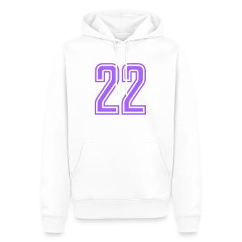 22 - Men’s Premium Organic Hoodie - white - Front - Nico (187cm)