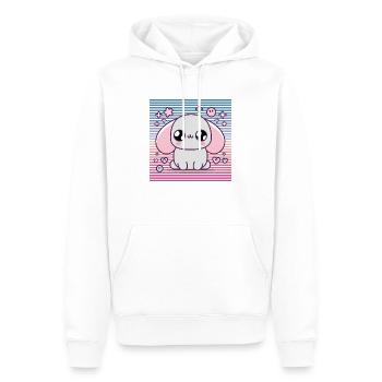 Design "Sweet Starry Paws" - Männer Premium Bio Hoodie - Weiß - Vorne - Nico (187cm)