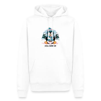 Mode détente activé - Sweat à capuche Premium bio Homme - blanc - Devant - Nico (187cm)