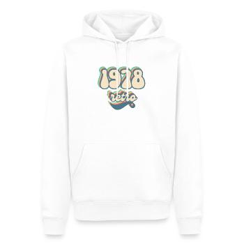 1978 Retro Geschenkidee - Männer Premium Bio Hoodie - Weiß - Vorne - Nico (187cm)
