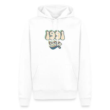 1991 retro idée cadeau - Sweat à capuche Premium bio Homme - blanc - Devant - Nico (187cm)