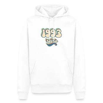 1993 Retro Geschenkidee - Männer Premium Bio Hoodie - Weiß - Vorne - Nico (187cm)