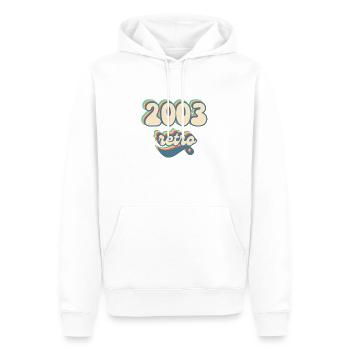 2003 Retro Geschenkidee - Männer Premium Bio Hoodie - Weiß - Vorne - Nico (187cm)