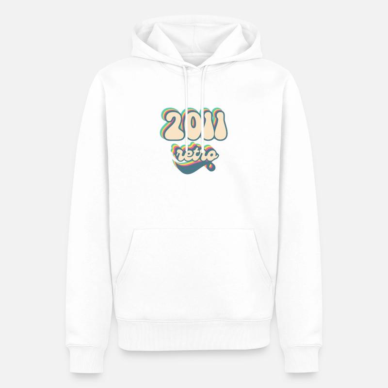 2011 Retro Geschenkidee - Männer Premium Bio Hoodie - Weiß