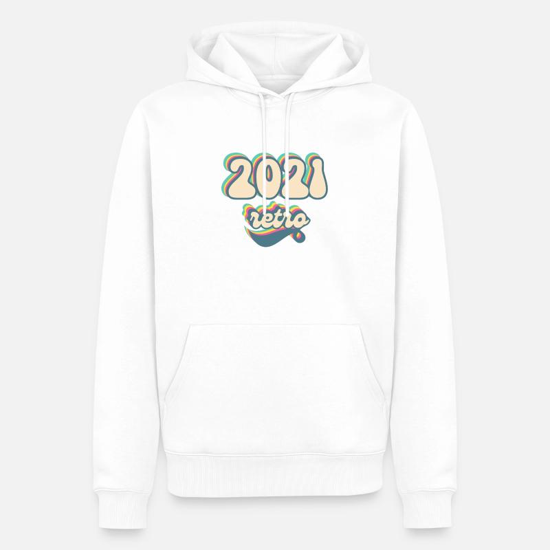 2021 retro idée cadeau - Sweat à capuche Premium bio Homme - blanc
